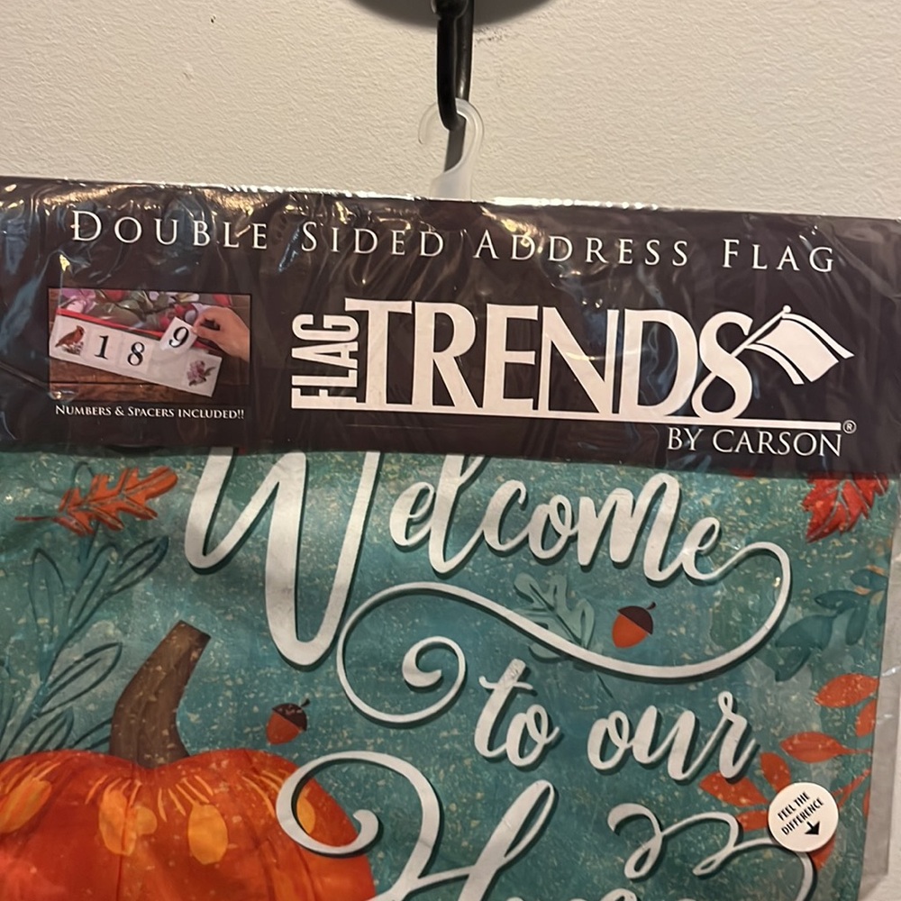 NEW Double Sided Fall Address Garden Flag - Picture 4 of 7